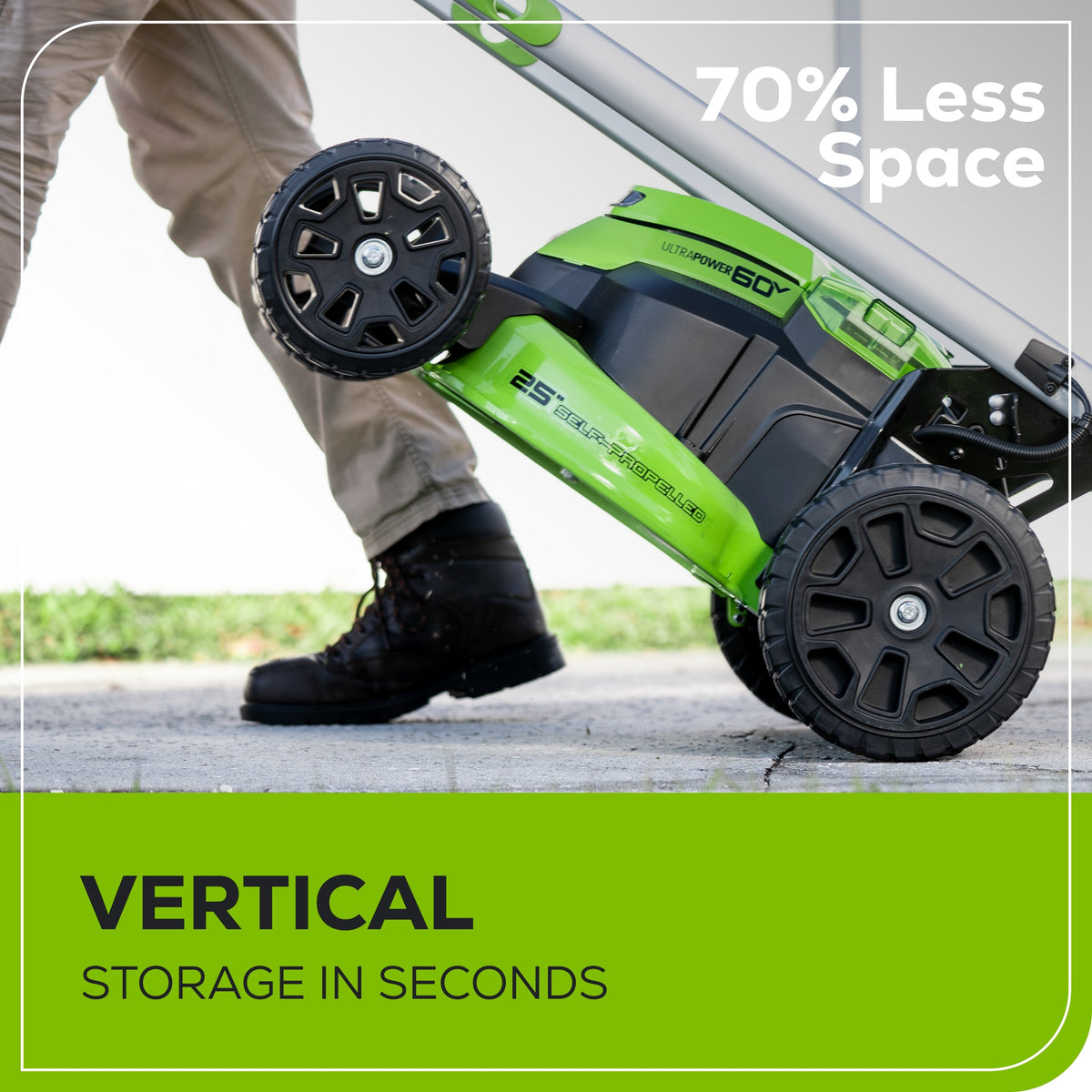 Greenworks MO60L427 Cordless Mower Kit 63.5cm 60V 4.0Ah